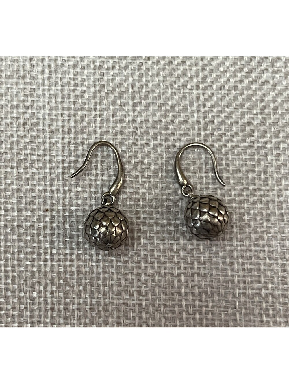 Beautiful sterling silver 925 petals leaves round drop earrings